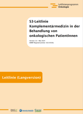 S3-Leitlinie Komplementärmedizin in der Behandlung onkologischer PatientInnen. Credits: Office des Leitlinienprogrammes Onkologie c/o Deutsche Krebsgesellschaft e.V.